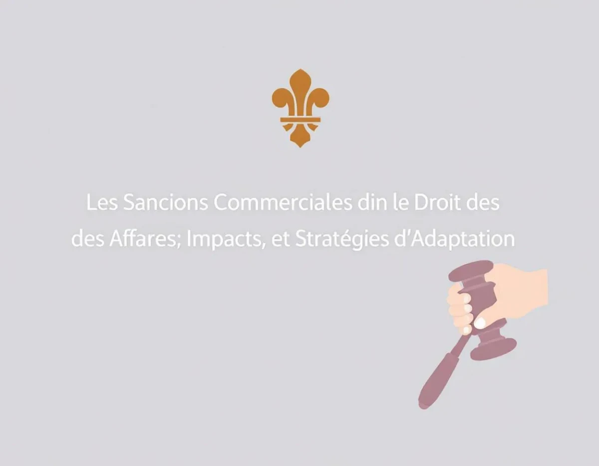 Les Sanctions Commerciales dans le Droit des Affaires : Impacts et Stratégies d'Adaptation