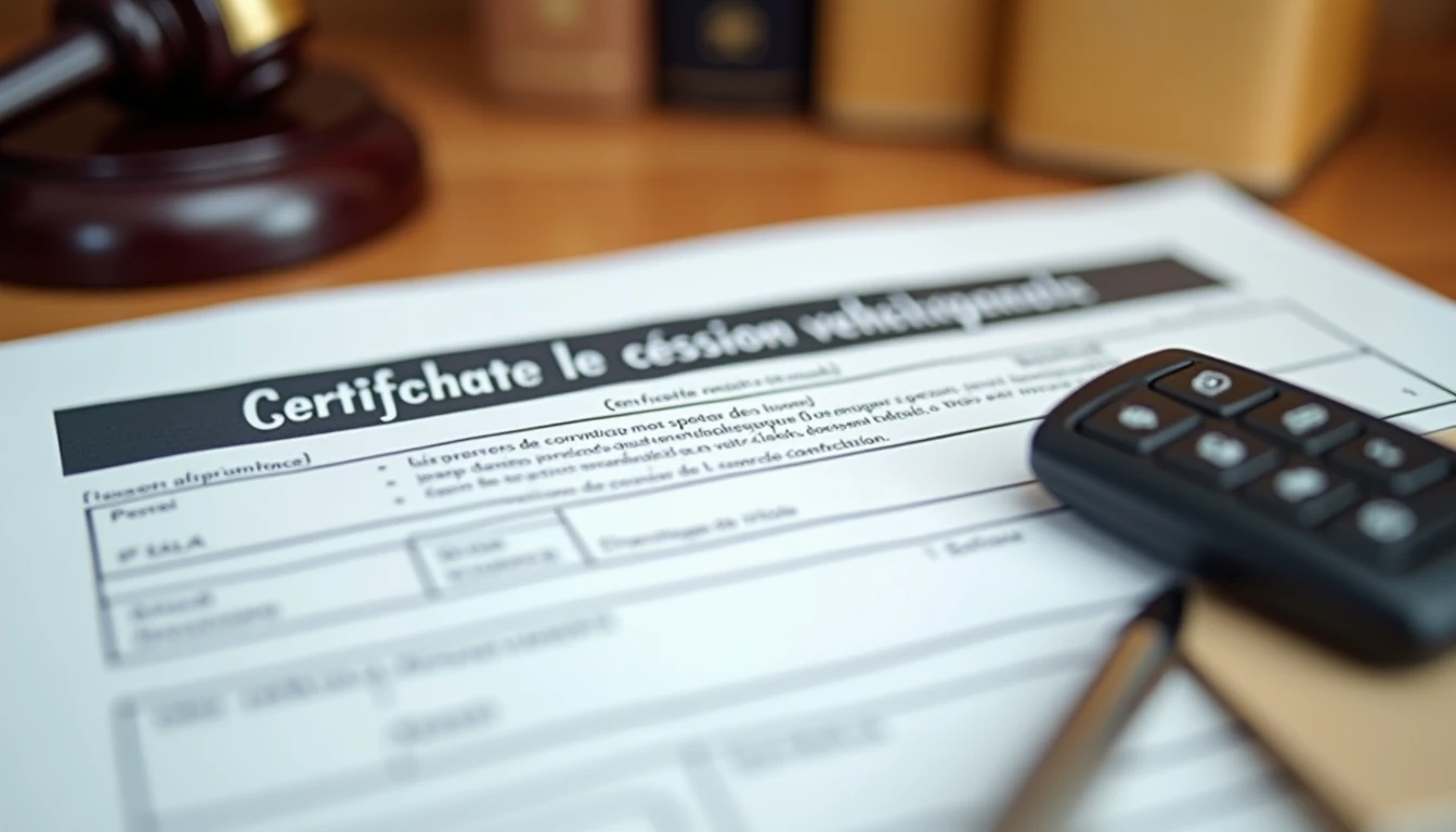 Certificat de cession véhicule : comment le remplir en 2026