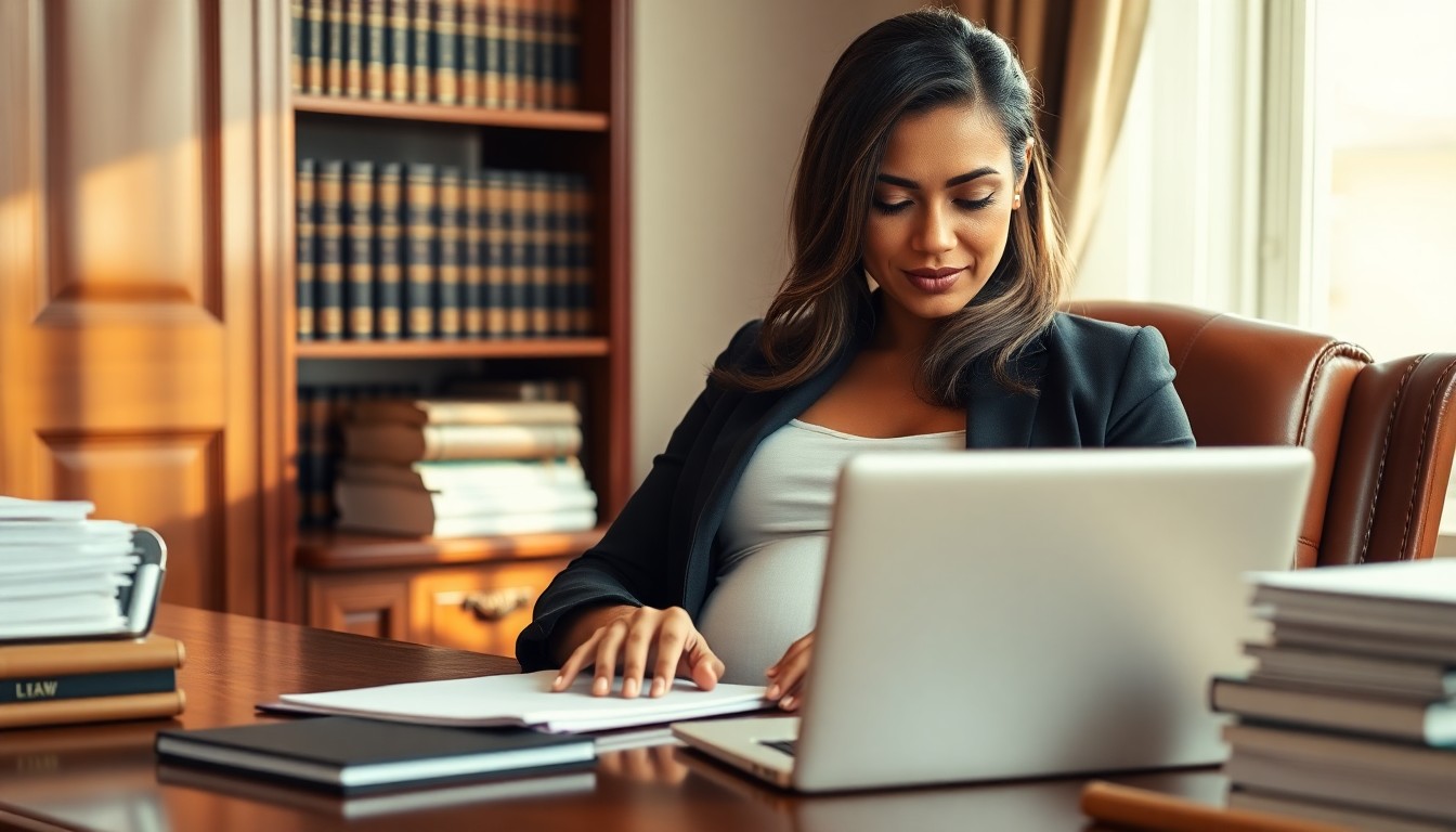 Solutions pour une avocate enceinte travaillant en légal